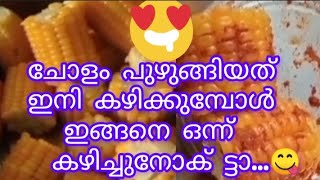 ചോളം കഴിക്കുമ്പോൾ ഈ സ്പെഷ്യൽ സാധനം കൂടി ചേർത്ത് കഴിച്ചാൽ വീണ്ടും വീണ്ടും കഴിക്കാൻ തോന്നും.. 🤤😋