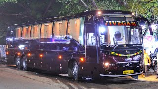 Inaugural run of Sree Vivegam Travels Brand new Volvo B11r  Multiaxle Bus@NattarRajaPhotography