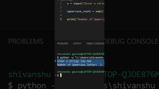 how to count no of upper case letter in a string in python ( python for beginners )#python #strings
