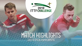 Artur Grela vs Aliaksandr Khanin | 2019 ITTF Polish Open Highlights (U21 R64)