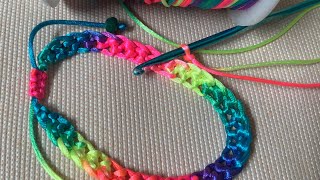 🧶CROCHET PUNTADA DE CANDADO 🌸 PULSERAS🌈