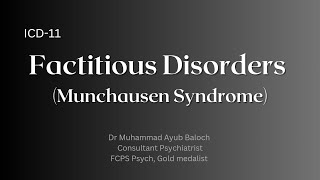 Factitious Disorder Diagnosis |Munchausen syndrome| Malingering |