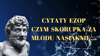 Złote Myśli. Cytaty Ezop. Czym skorupka nasiąknie za młodu, tym na starość trąci.