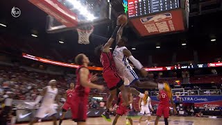 Raptors player Freddie Gillespie destroys Warriors rookie with monster block! 😲