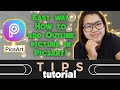 Easy way How to add outline picture in piscart |Aiza09 Rarogal