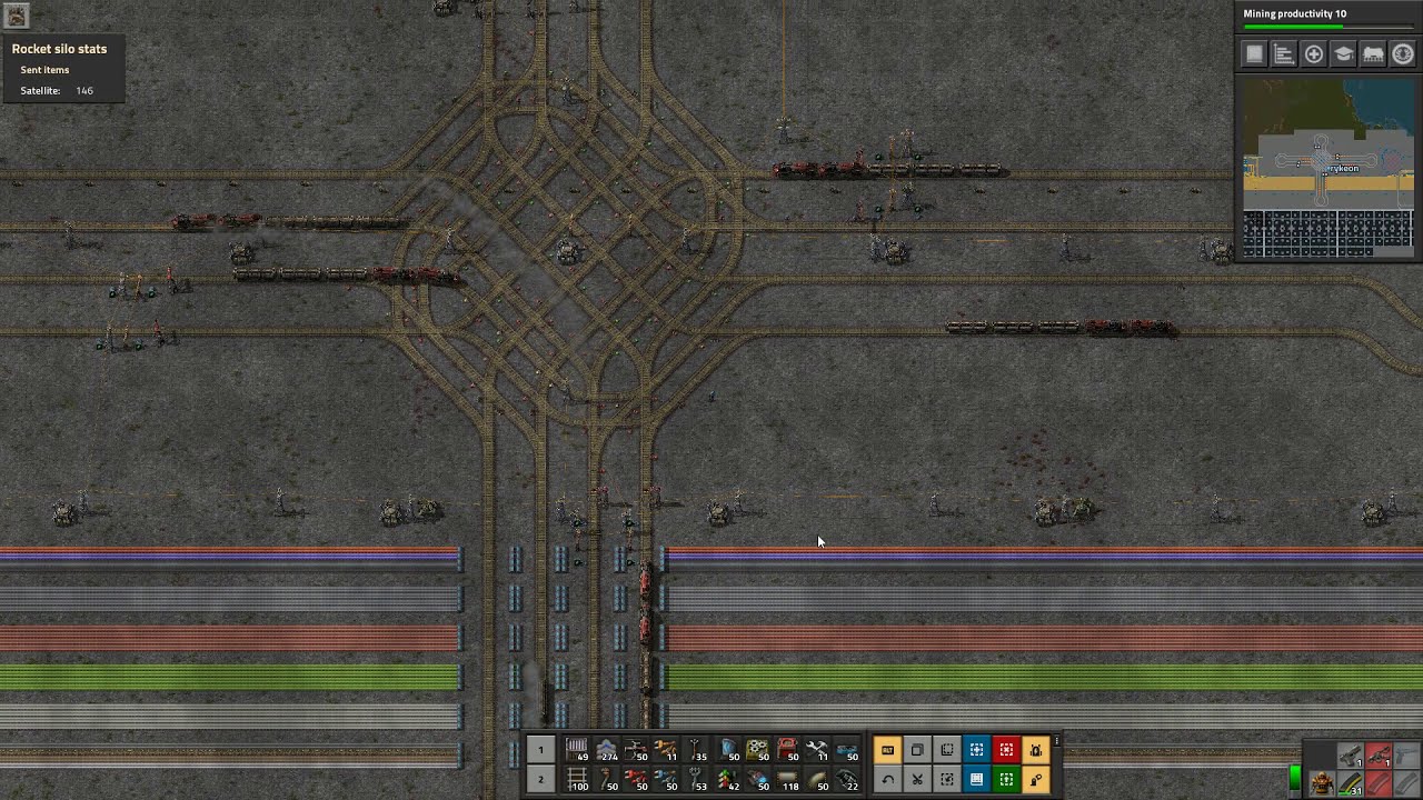 Factorio Testing A Train Intersection Youtube