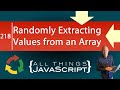 JavaScript Problem: Randomly Extracting a Value from an Array
