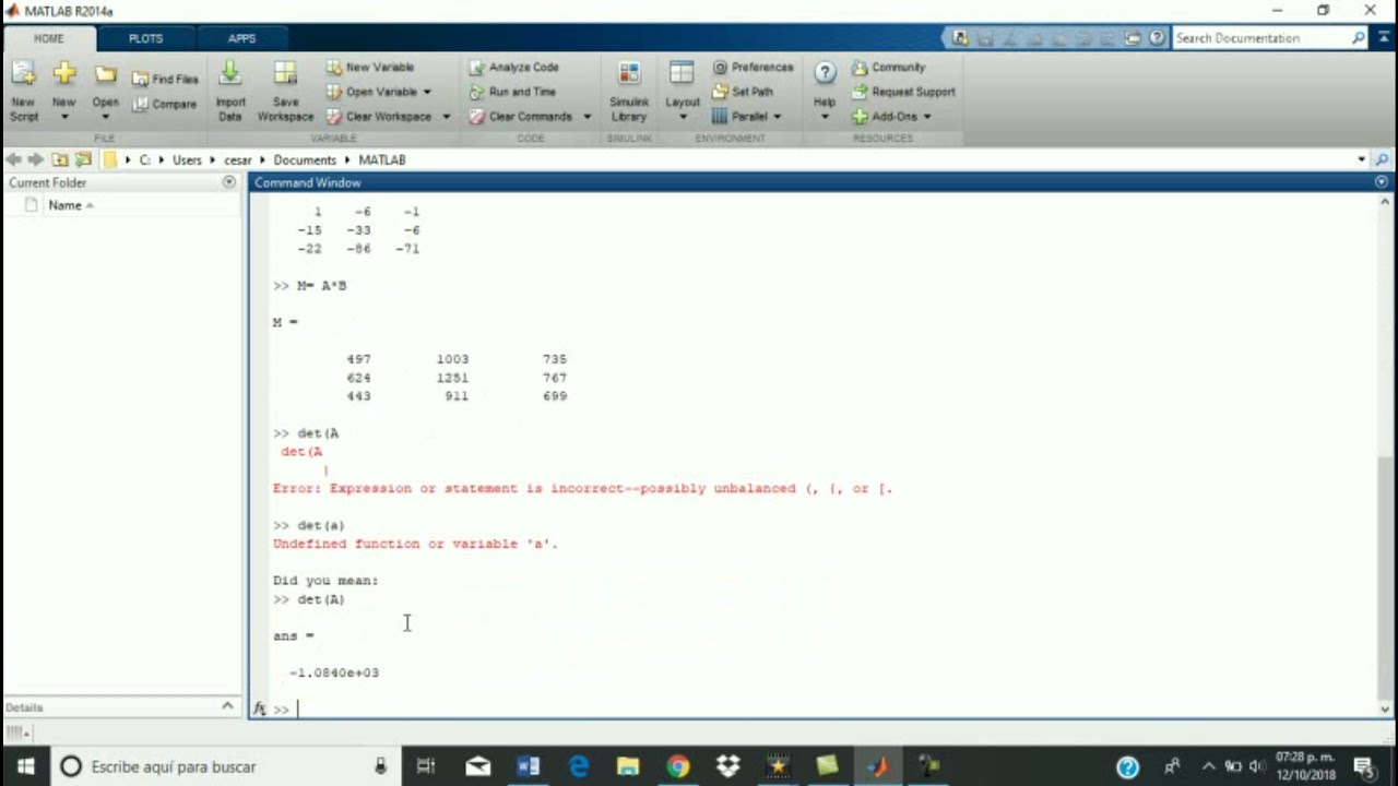 Matrix Matlab Qleroflo