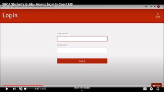 SBCA Student's Guide - How to login to OpenLMS