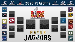 PETERJAGUARS' 2025 NFL PLAYOFF PREDICTIONS! FULL BRACKET + Super Bowl 59 Winner and All Picks