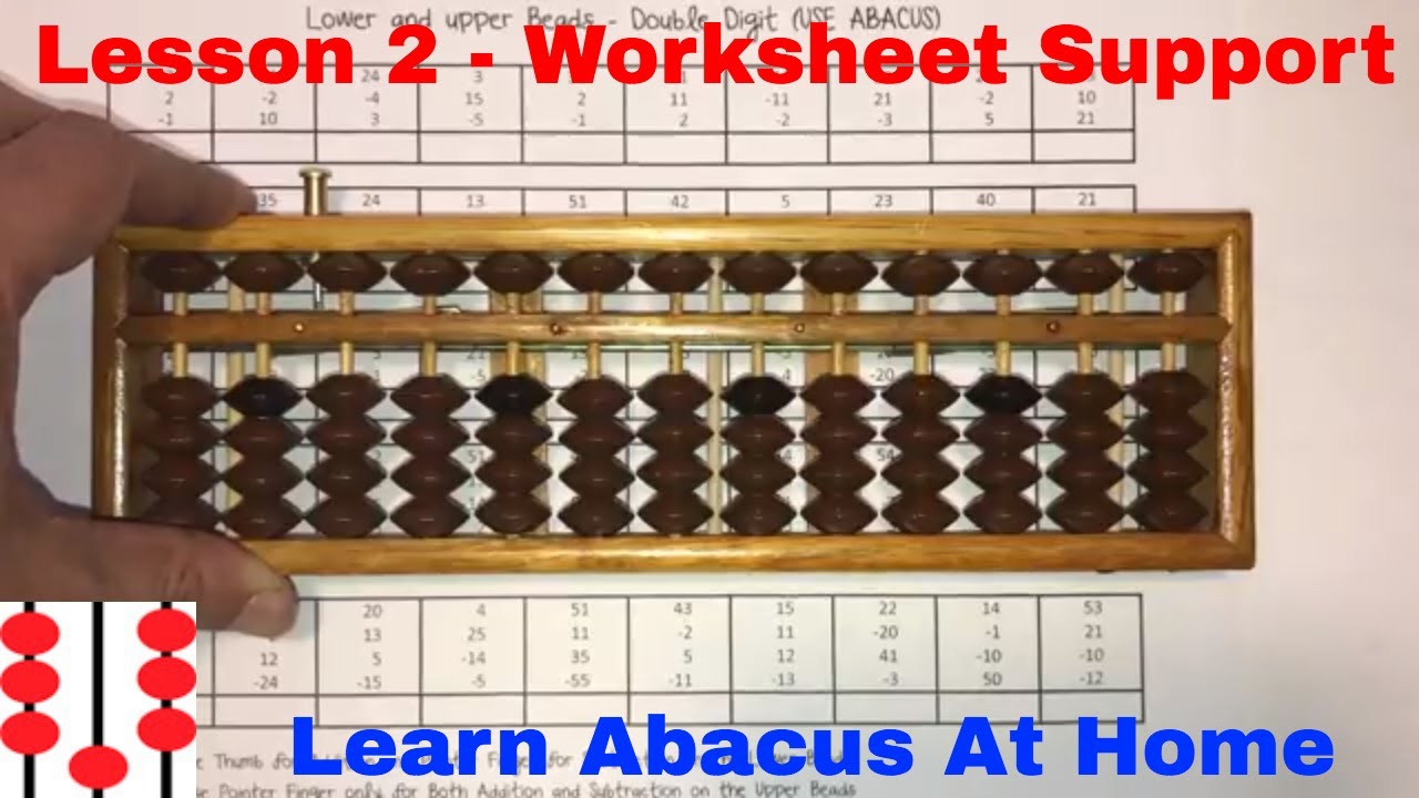 Lesson 2 Abacus Worksheet Help Youtube