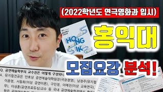 [단독] - 2022학년도 홍익대학교 수시모집 뮤지컬전공 모집요강 완벽 정리! ㅣ 연영과 연극영화과 입시생 필수 시청!!!