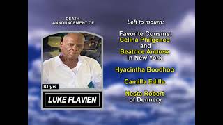 Luke Flavien ~ Long Obituary