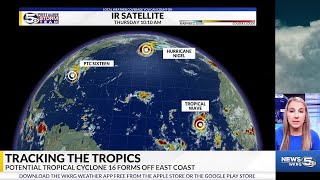 Potential Tropical Cyclone 16 Forms off the East Coast of Florida - Sept 21 10 AM update