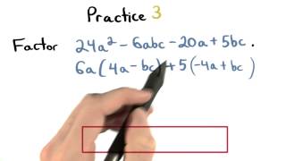 Factor by Grouping Practice 3 - Visualizing Algebra