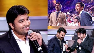 Mirchi Shiva's ultimate fun with Lalettan Mohanlal, Dhanush, and Anirudh at SIIMA