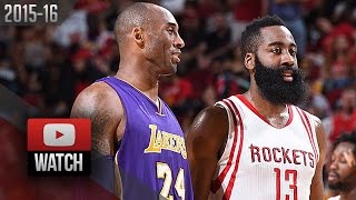 James Harden vs Kobe Bryant EPIC Duel Highlights (2016.04.10) Rockets vs Lakers - MUST Watch!