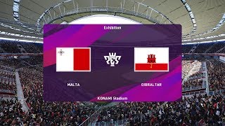 PES 2020 | Malta vs Gibraltar - International Friendly | Full Gameplay | 1080p 60FPS