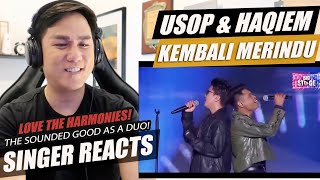 Usop and Haqiem Rusli - Kembali Merindu [BIG STAGE] | SINGER REACTION