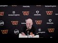 live hc dan quinn speaks to the media on victory monday washington commanders