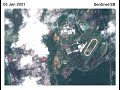 Images of Kranji woodland being cleared from satellites Landsat 8, Sentinel-2A and Sentinel-2B