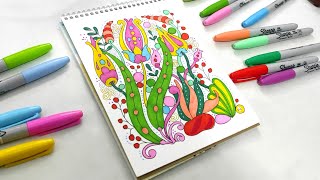 Colorful Zendoodle Art: A Colorful World of Floral Tangle and Zentangle Art for Beginners