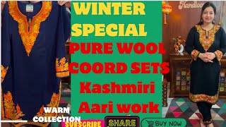 12/1/25.WOOLEN COORD SETS WINTER SPECIAL LAST FEW PIECES. GRAB FAST FULL WARM STITCHED AARI WORK SET