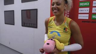 【公式】『FIVB ワールドカップバレーボール2019』アデテュテュ・シェリリン・バショラン選手インタビュー　BSフジスポーツ