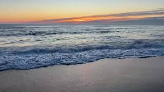 Energetic waves at sunrise, Cape Cod beach sounds