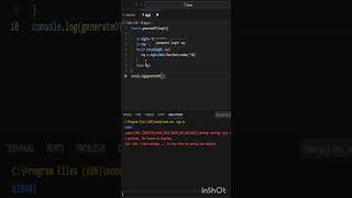 OTP generator by using javascript.#js #nodejs #coding #progaming .