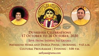 26 Oct 2020, Dussehra Celebrations - Live From Muddenahalli || Day 10, Evening ||