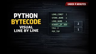 Python Bytecode Explained Visually Line by Line (dis module).