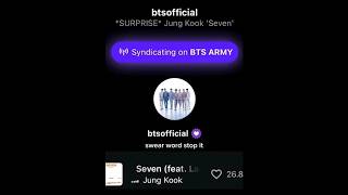 Jungkook reaction to armys mass commenting \