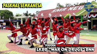 PENAMPILAN PASKIBRA SMKN 1 TRENGGALEK DI LKBB-WAR ON DRUGS BNN (PASKHAS SEMKANESA)