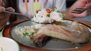 ធ្វើបាយមាន់ស្ងោរនៅផ្ទះ - Cooking Best Chicken Rice At Home | Cooking Clog | ENG SUB