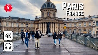 PARIS - France 🇫🇷 4K Walking Tour | Notre-Dame, Louvre, Panthéon, City Tour