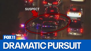 Police chase on 105 Freeway in LA
