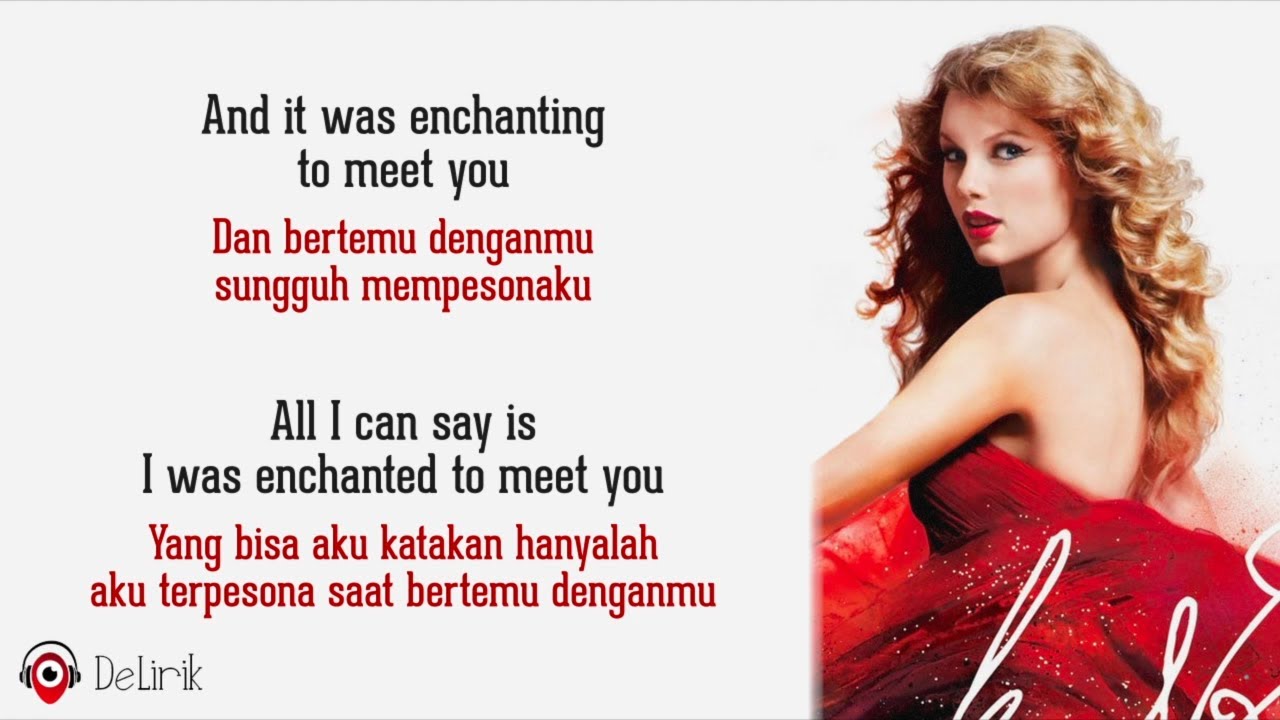 Enchanted - Taylor Swift (Lirik Lagu Terjemahan) - YouTube