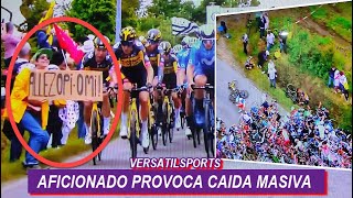 AFICIONADO CAUSA CAIDA MASIVA ETAPA 1 TOUR de FRANCIA 2021