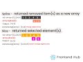 #12 JavaScript Array  spilce and slice Methods | (Tamil) | Frontend Hub