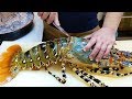 Japanese Street Food - $600 GIANT RAINBOW LOBSTER Sashimi Japan Seafood