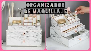 ✔ Organizador de Maquillaje Diseño de Mármol / Organizadores Que Ahorran Espacio 💕 Aliexpress 2022