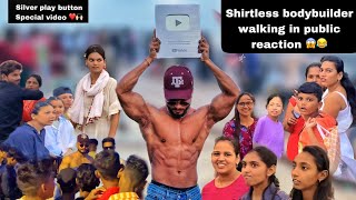 Hot girls reaction on shirtless bodybuilder 😱😂/part 8/ Banstand Mumbai
