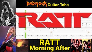 Morning After - RATT - Guitar + Bass TABS Lesson