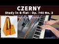 CZERNY: Etude in B-flat (Op. 740, No. 4) -- played at 42 bpm with metronome