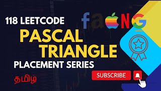 Pascal Triangle in Tamil | LeetCode | MAANG | Placement Series#programming #coding #100daysofcode