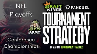 NFL Championship Round Slate Draftkings and Fanduel GPP Strategy and Picks | Tournament Breakdown