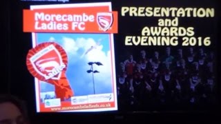 Morecambe Ladies FC Presentation Night 2016 at The Golden Ball