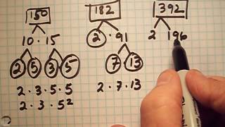 Prime Factorization: factor trees and ladder method