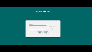 hashCryptor tutorial | Html, css, Js | Hashing tutorial